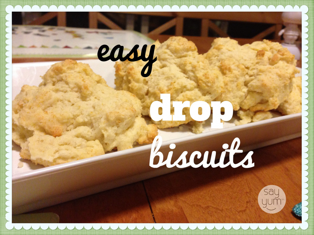 easy drop biscuits recipe with chicken pot pie filling from SayYum.com