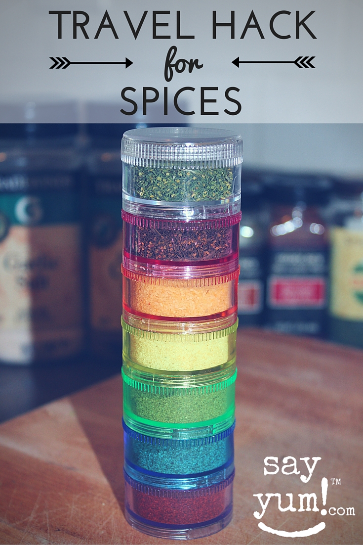 spice organizer travel spice rack camping hack say yum say yum!™